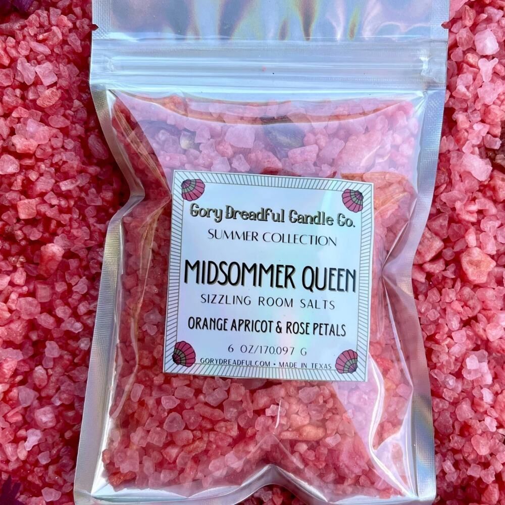 Midsommer Queen Sizzling Room Salt Crystal Potpourri: Orange Apricot Rose Petal